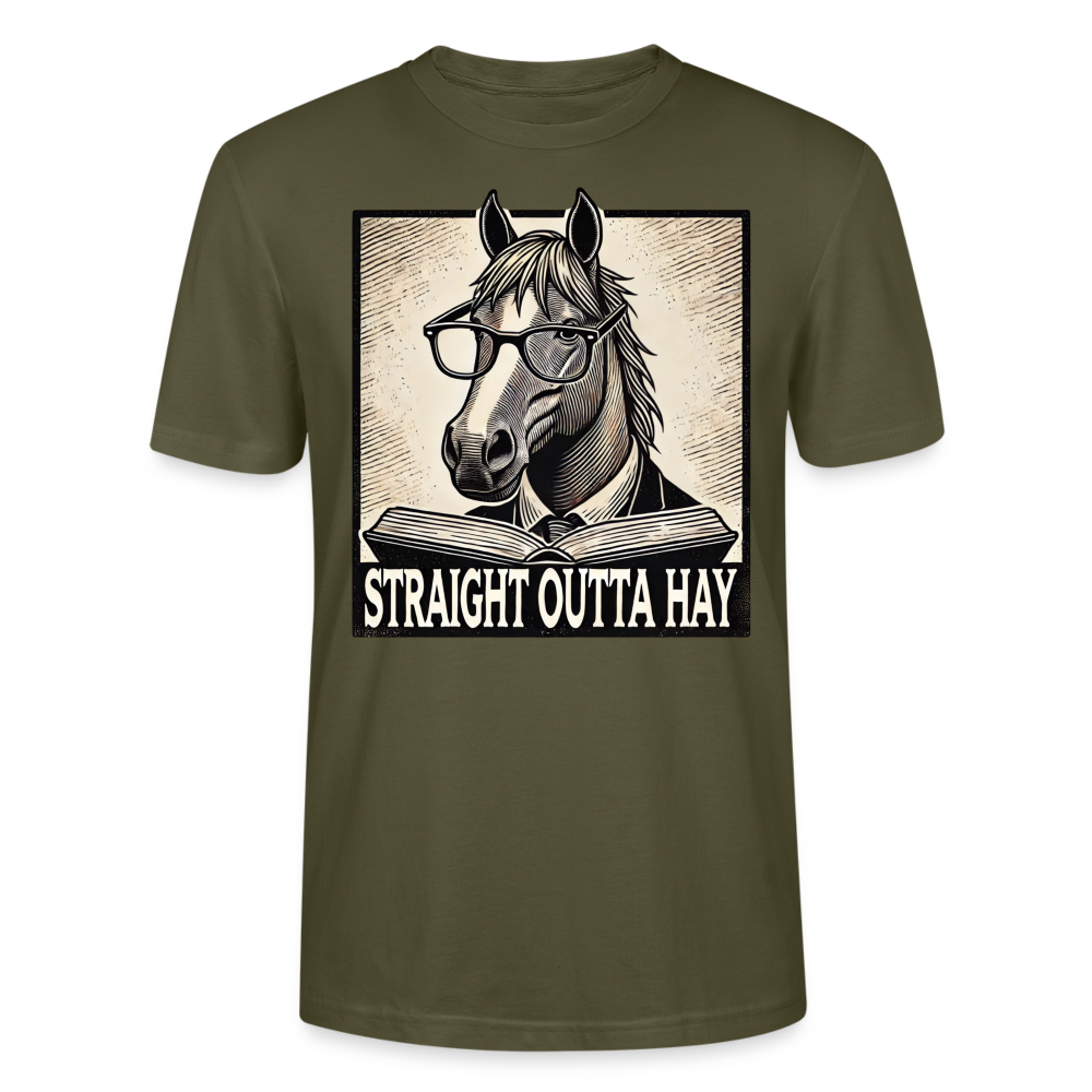STRAIGHT OUTTA HAY - Bio Unisex T-Shirt - Khaki