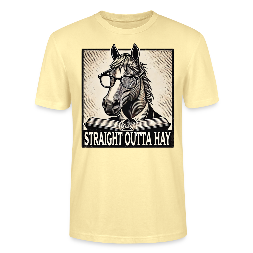 STRAIGHT OUTTA HAY - Bio Unisex T-Shirt - Creme