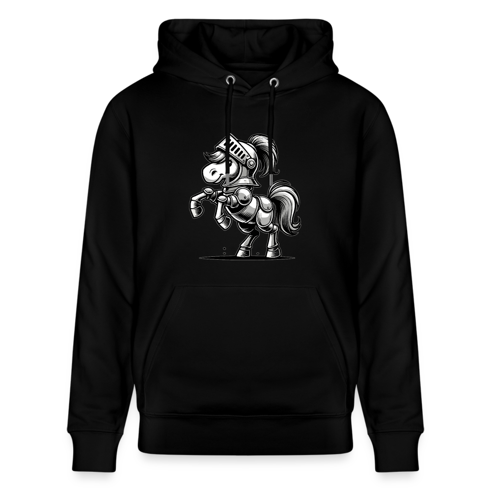 Ritterpferd - Unisex Bio-Hoodie - Schwarz