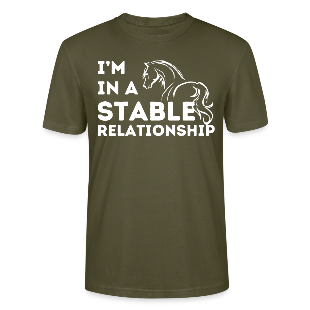 I'm in a STABLE Relationship - Unisex Bio T-Shirt - Khaki