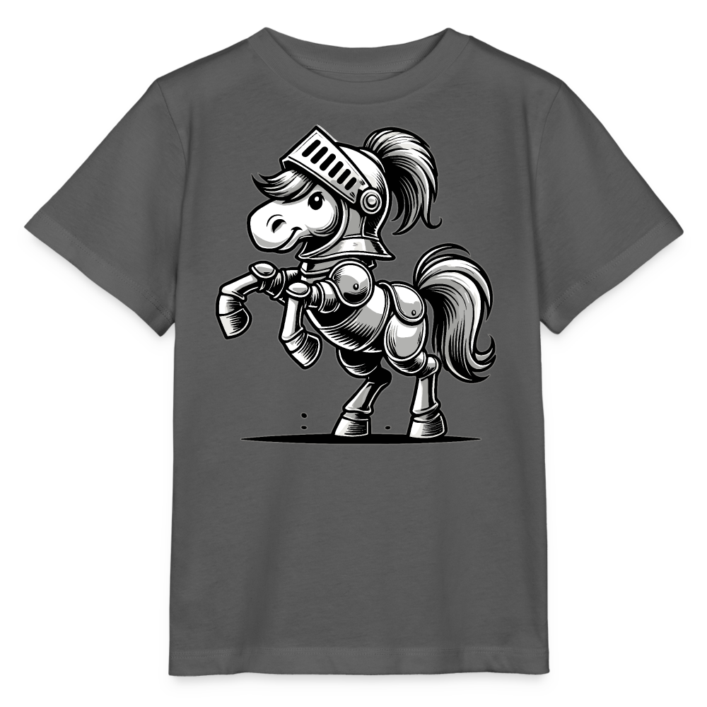 Ritterpferd - Kinder Bio T-Shirt - Anthrazit