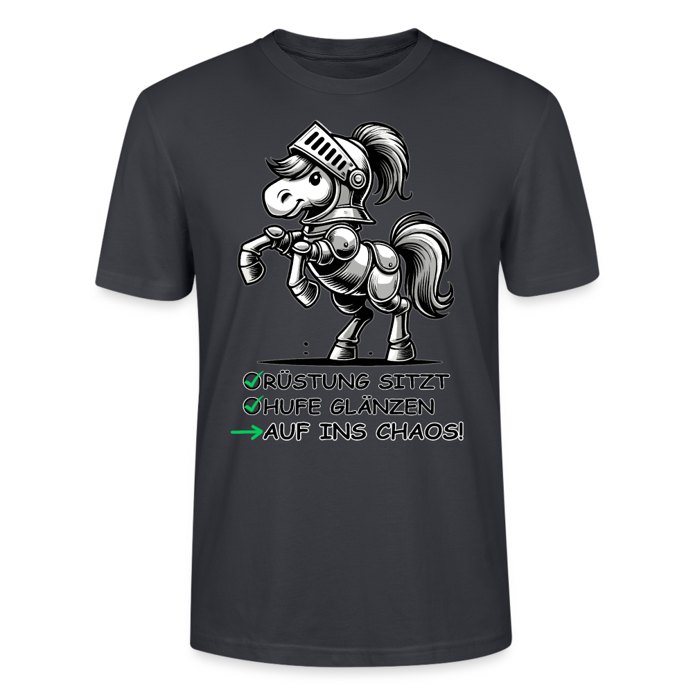 Auf ins Chaos! - Bio Unisex T-Shirt - Dunkles Graublau