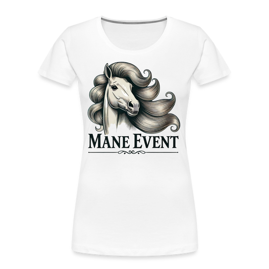 MANE EVENT - Frauen Premium Bio T-Shirt - Weiß
