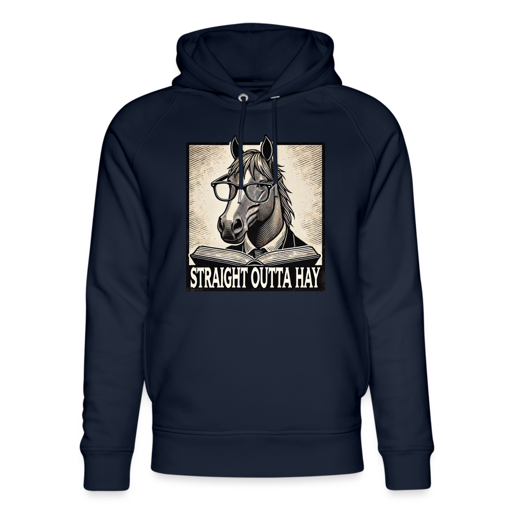 STRAIGHT OUTTA HAY - Unisex Bio-Hoodie - Navy