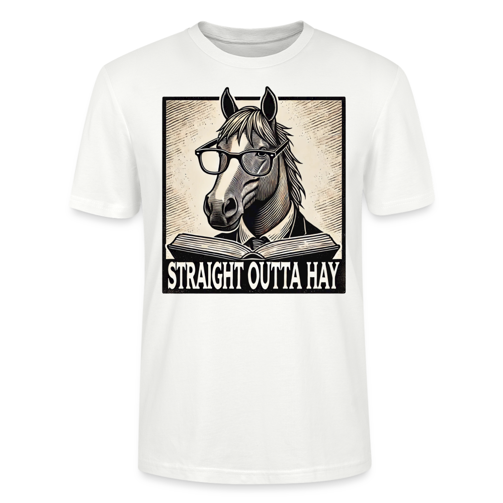 STRAIGHT OUTTA HAY - Bio Unisex T-Shirt - Weiß