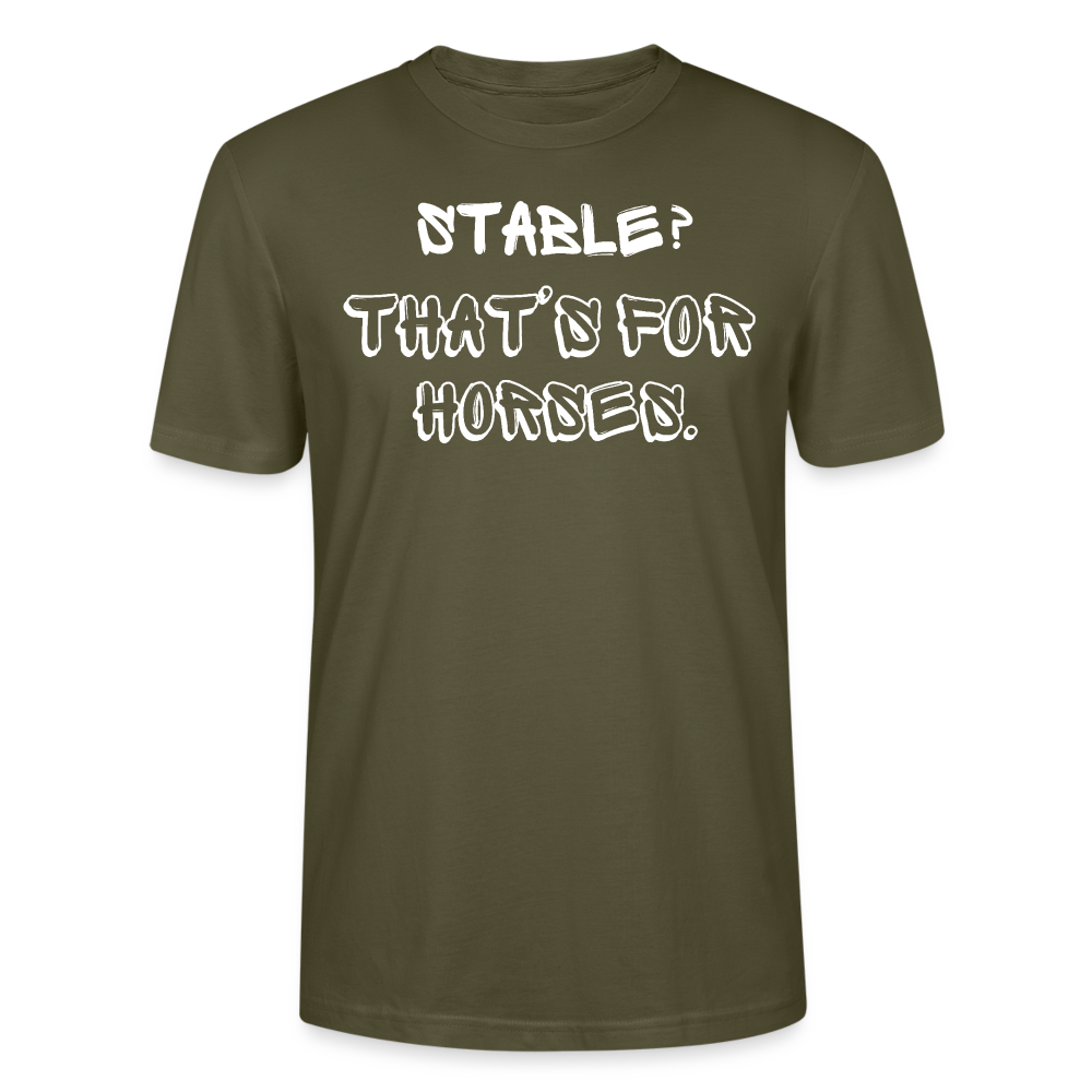 Stable? - Unisex Bio T-Shirt - Khaki