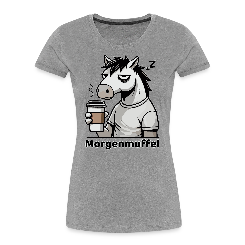 Morgenmuffel - Frauen Bio T-Shirt - Grau meliert