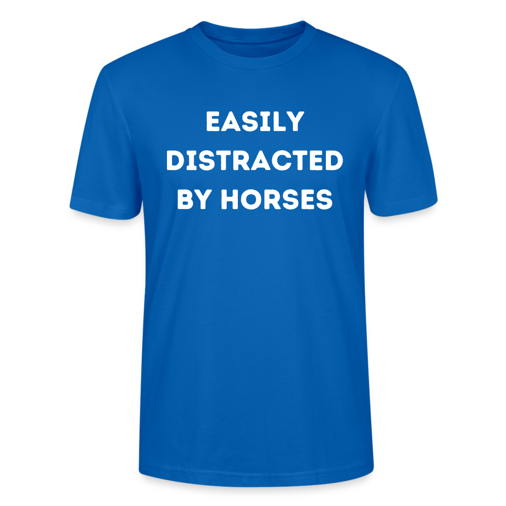 Easily Distracted by horses. - Unisex Bio T-Shirt - Pfauenblau