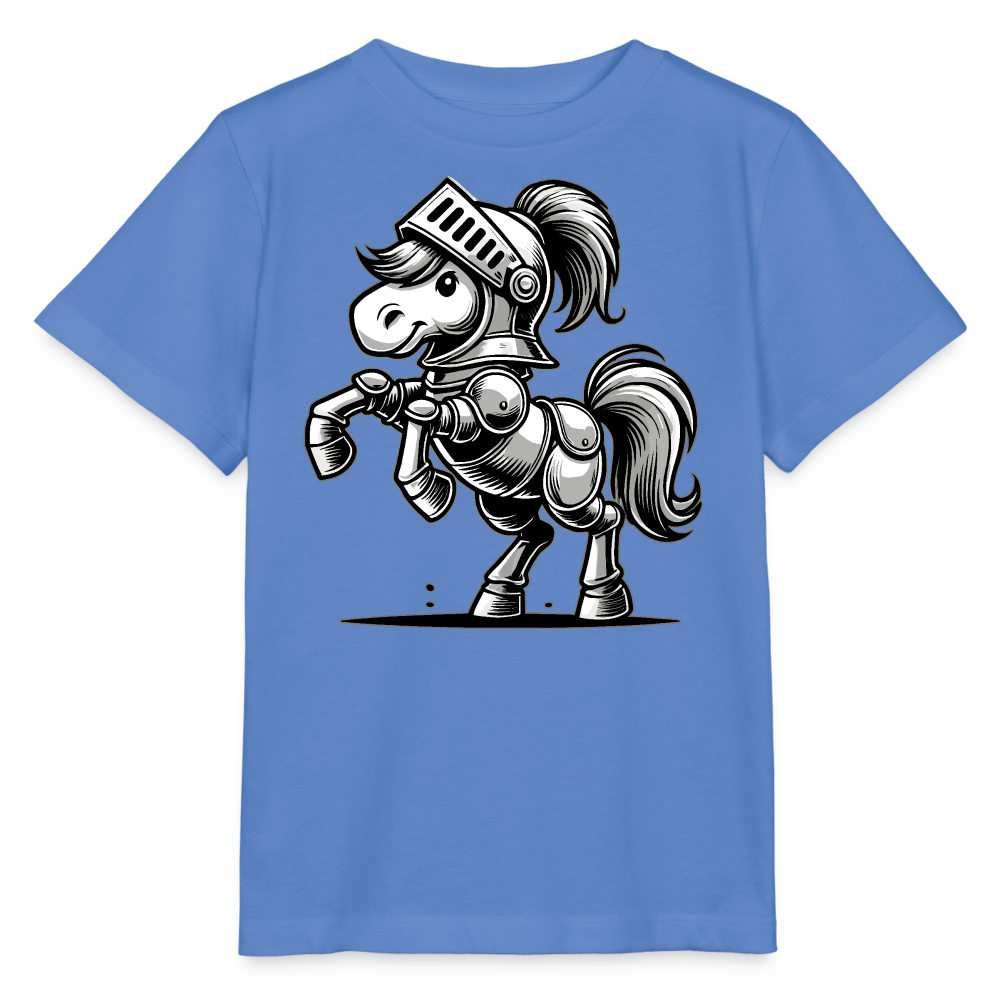 Ritterpferd - Kinder Bio T-Shirt - Blau