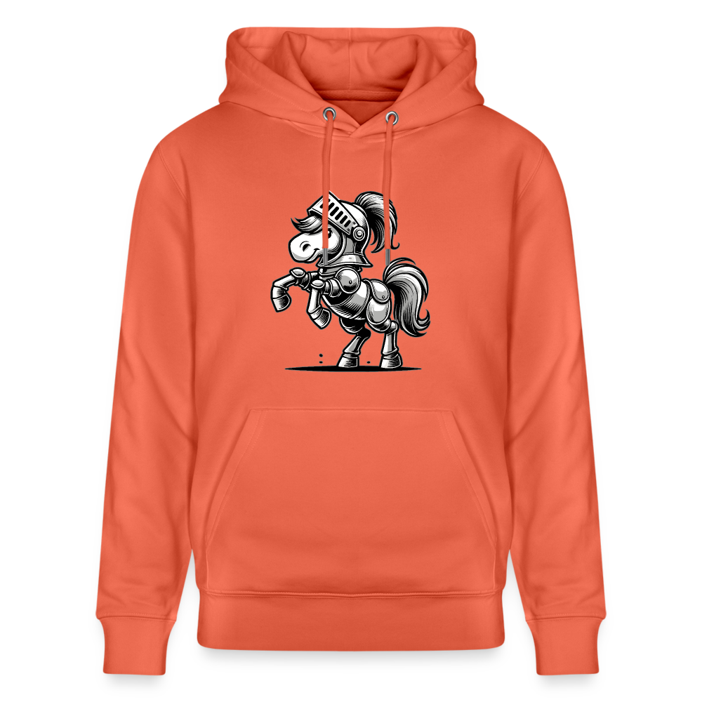 Ritterpferd - Unisex Bio-Hoodie - Hellrot