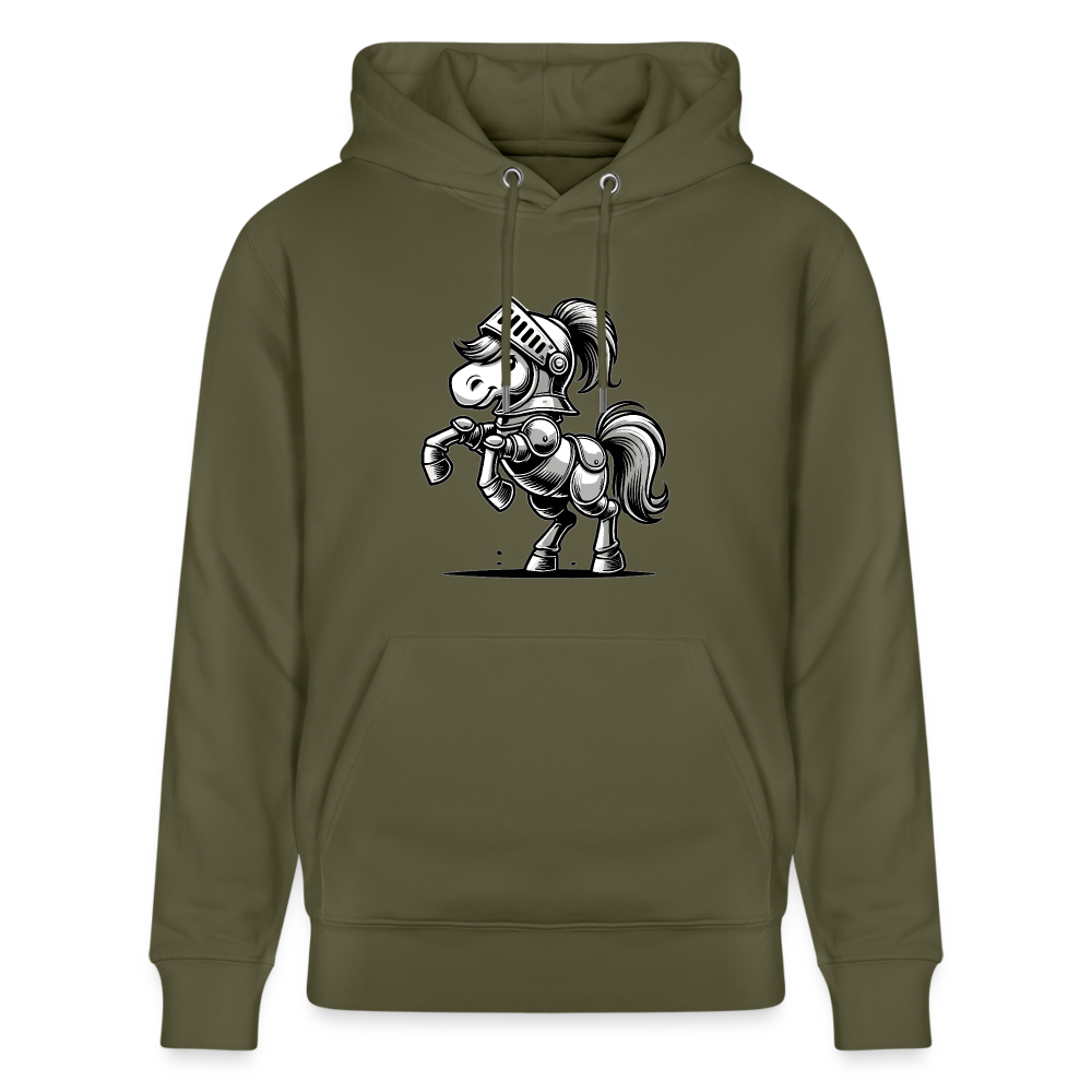 Ritterpferd - Unisex Bio-Hoodie - Khaki Grün