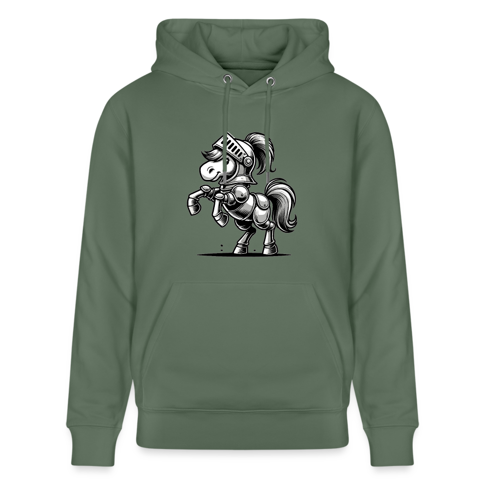 Ritterpferd - Unisex Bio-Hoodie - Tanngrün