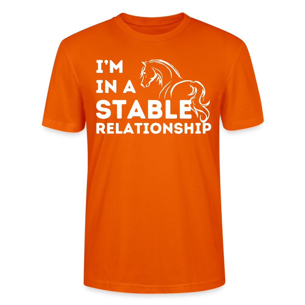 I'm in a STABLE Relationship - Unisex Bio T-Shirt - Tieforange