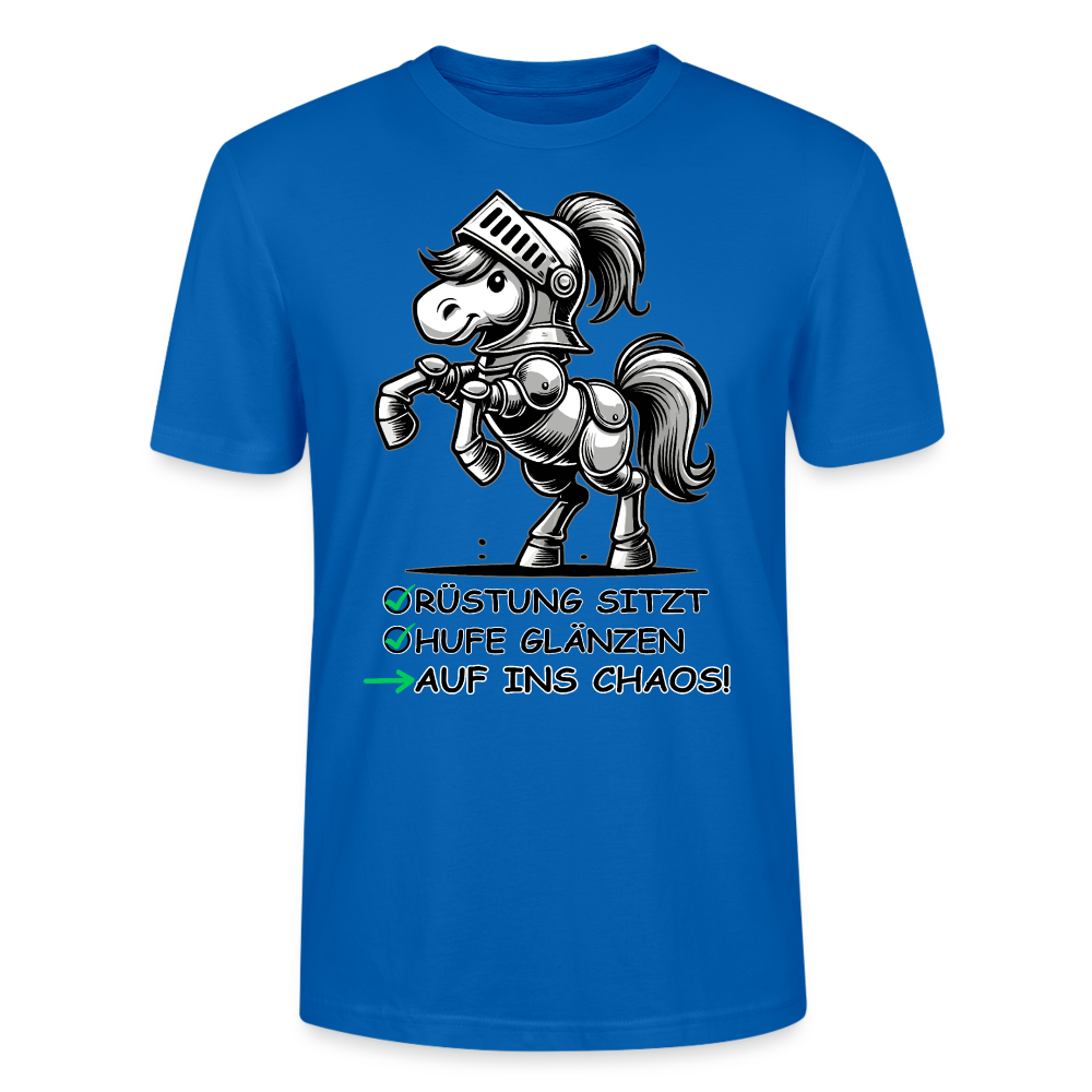 Auf ins Chaos! - Bio Unisex T-Shirt - Pfauenblau