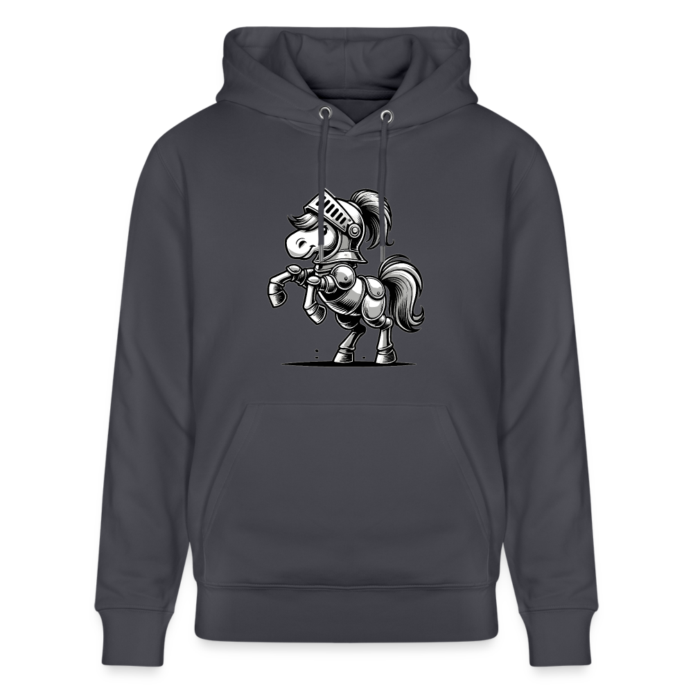 Ritterpferd - Unisex Bio-Hoodie - Indigoblau