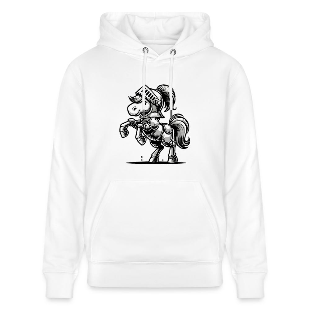 Ritterpferd - Unisex Bio-Hoodie - Weiß