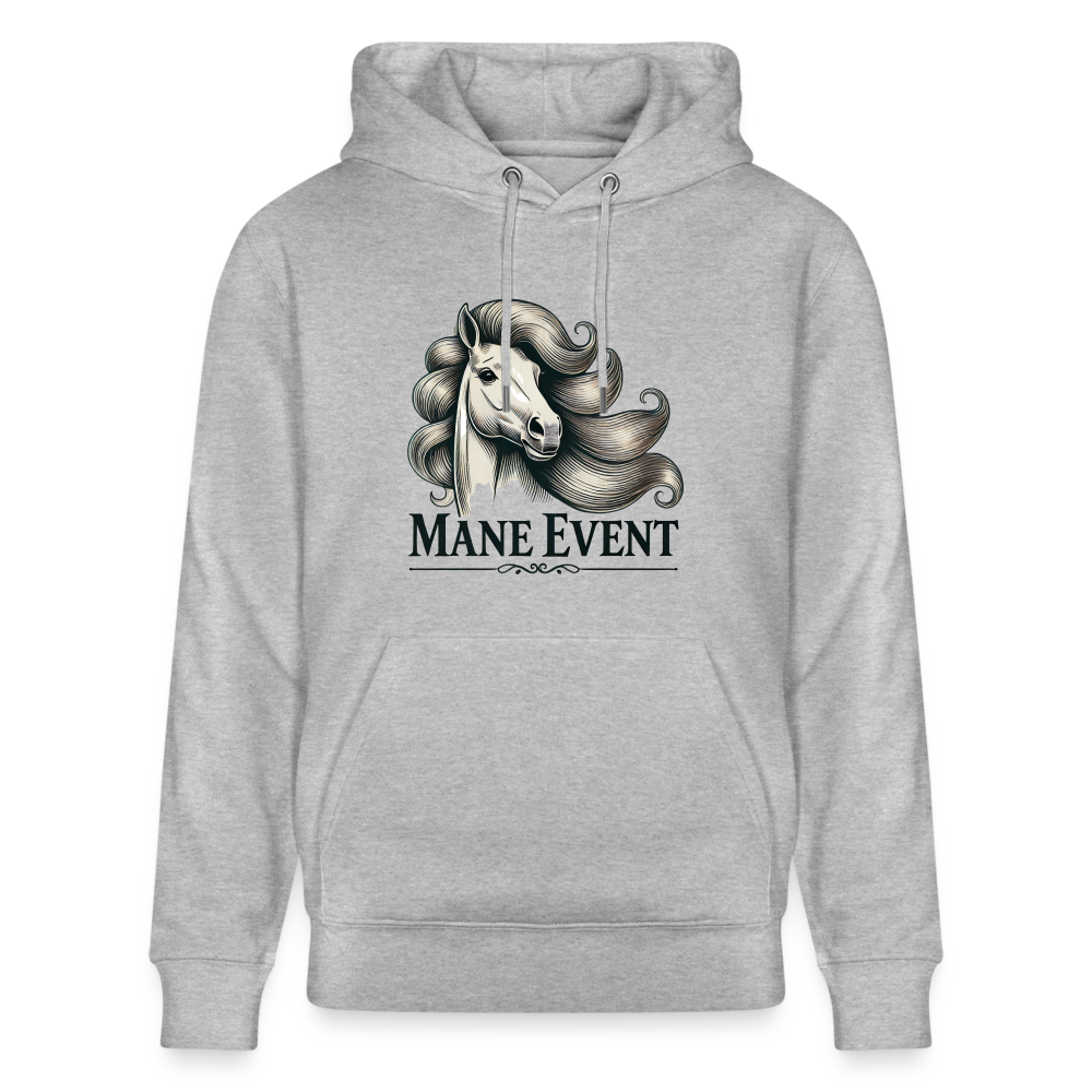 MANE EVENT - Unisex Bio-Hoodie - Grau meliert