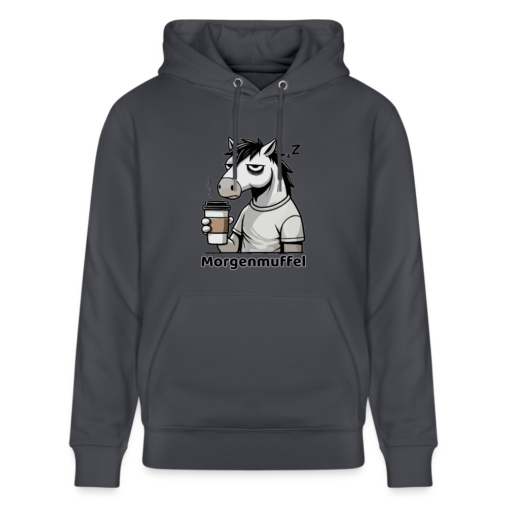 Morgenmuffel - Unisex Bio-Hoodie - Indigoblau