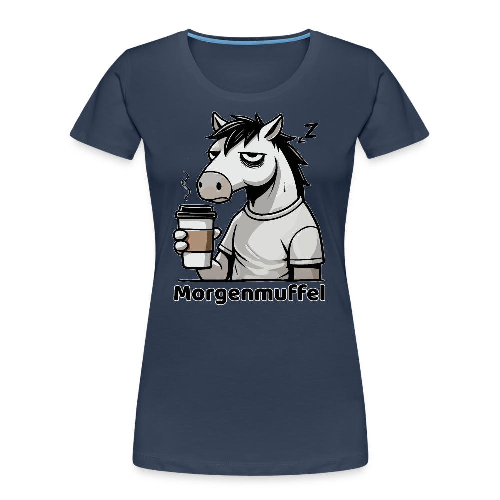 Morgenmuffel - Frauen Bio T-Shirt - Navy