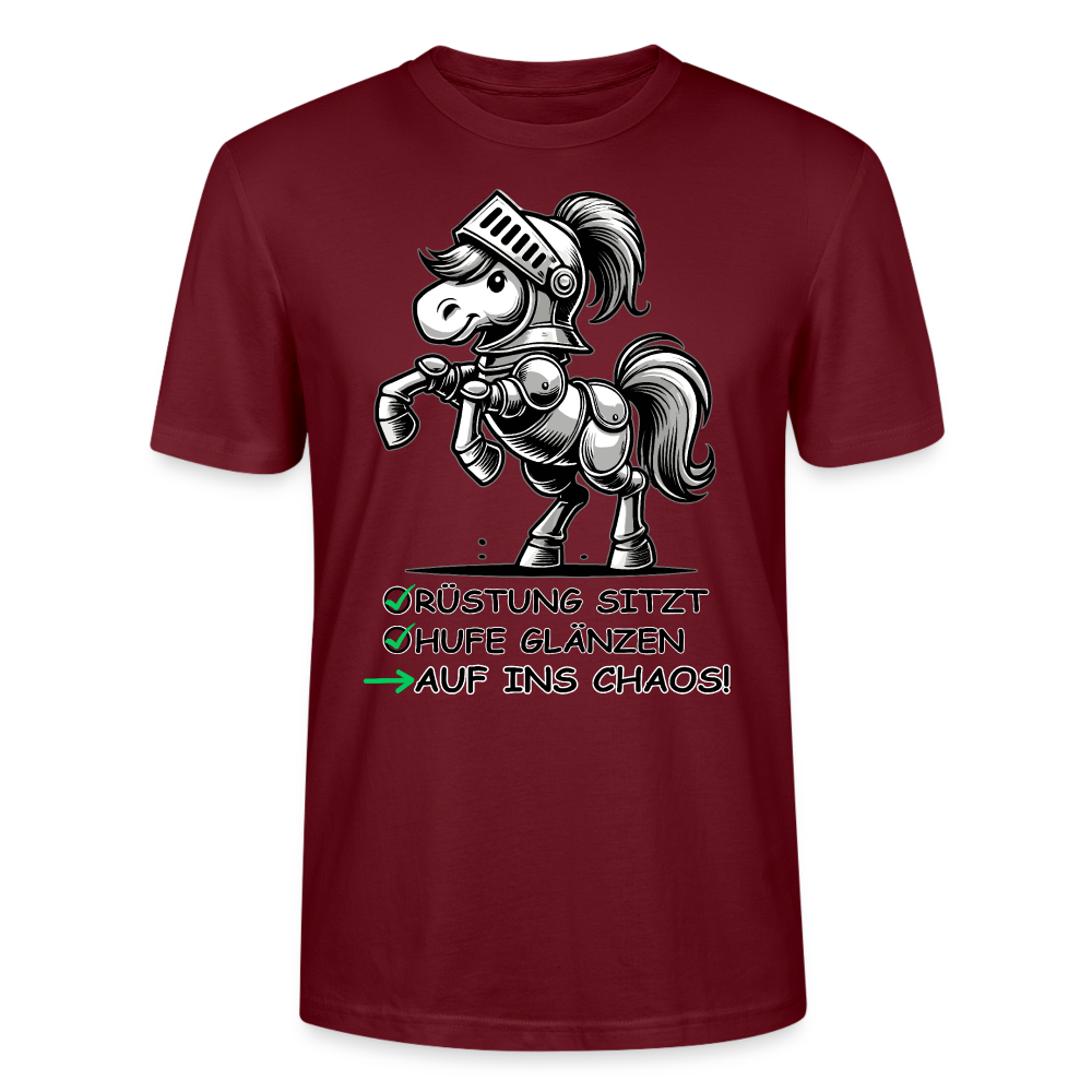 Auf ins Chaos! - Bio Unisex T-Shirt - Burgunderrot