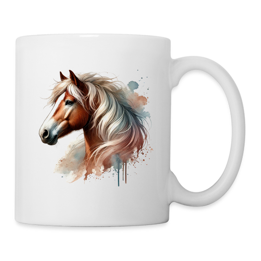 Haflinger Aquarell - Tasse - Weiß