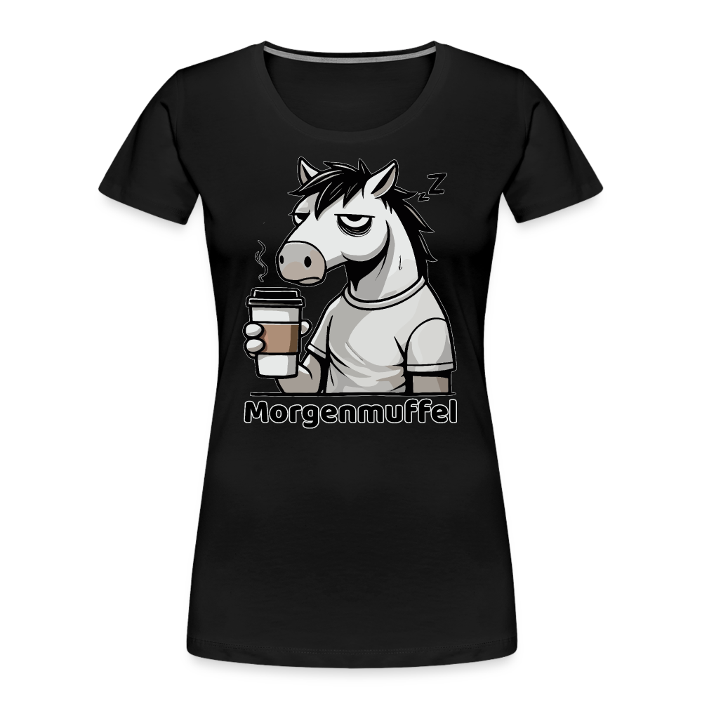 Morgenmuffel - Frauen Bio T-Shirt - Schwarz