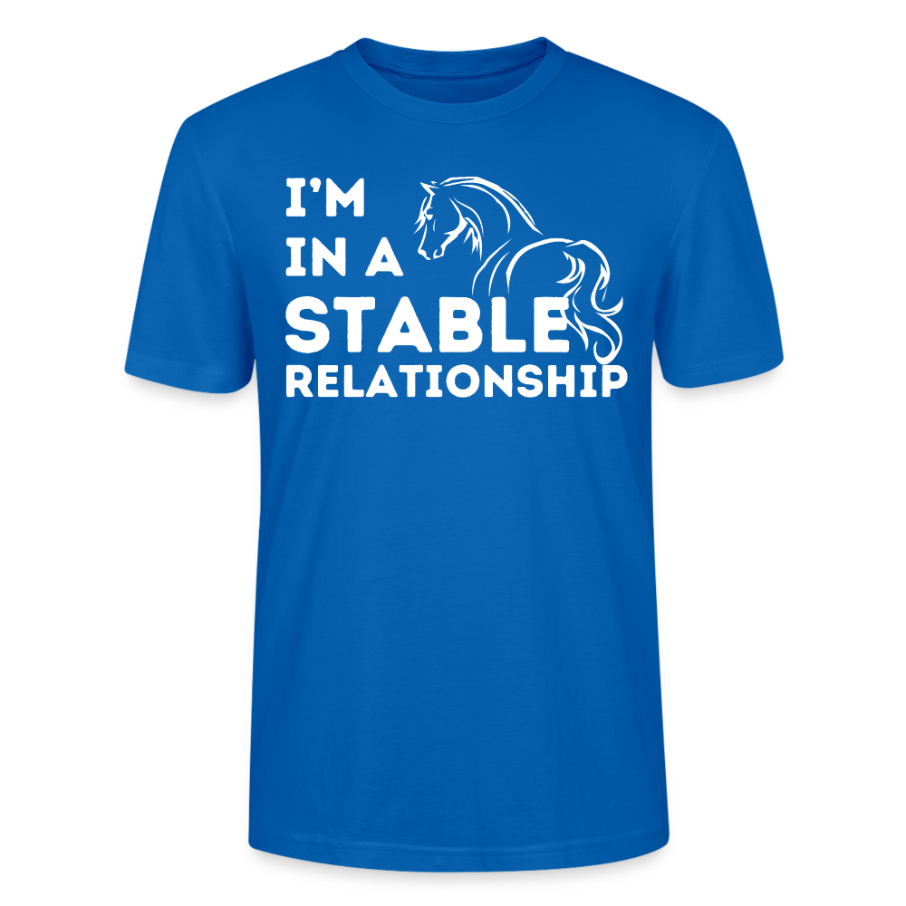 I'm in a STABLE Relationship - Unisex Bio T-Shirt - Pfauenblau