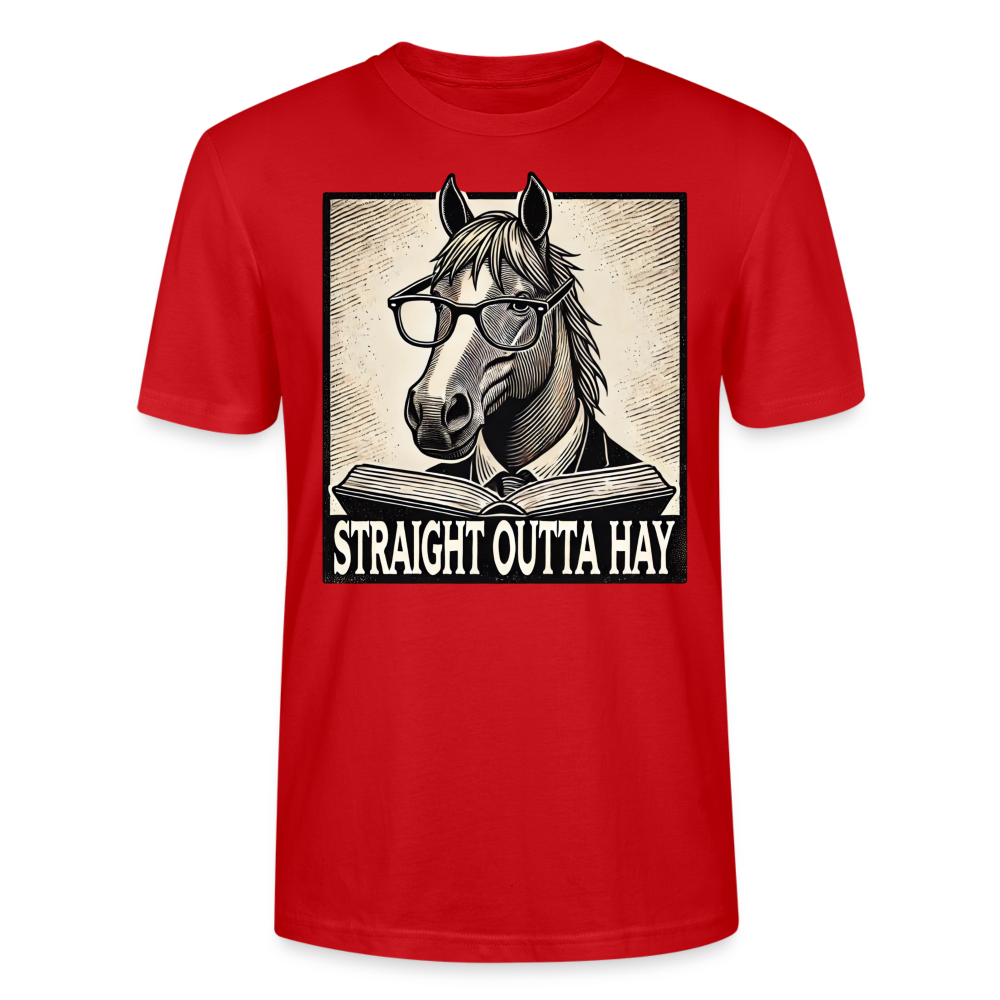 STRAIGHT OUTTA HAY - Bio Unisex T-Shirt - Rot