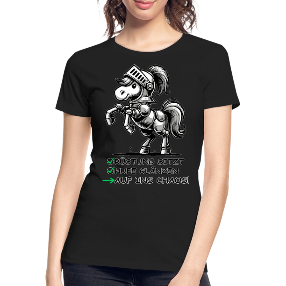 Auf ins Chaos! - Frauen Bio T-Shirt - Schwarz