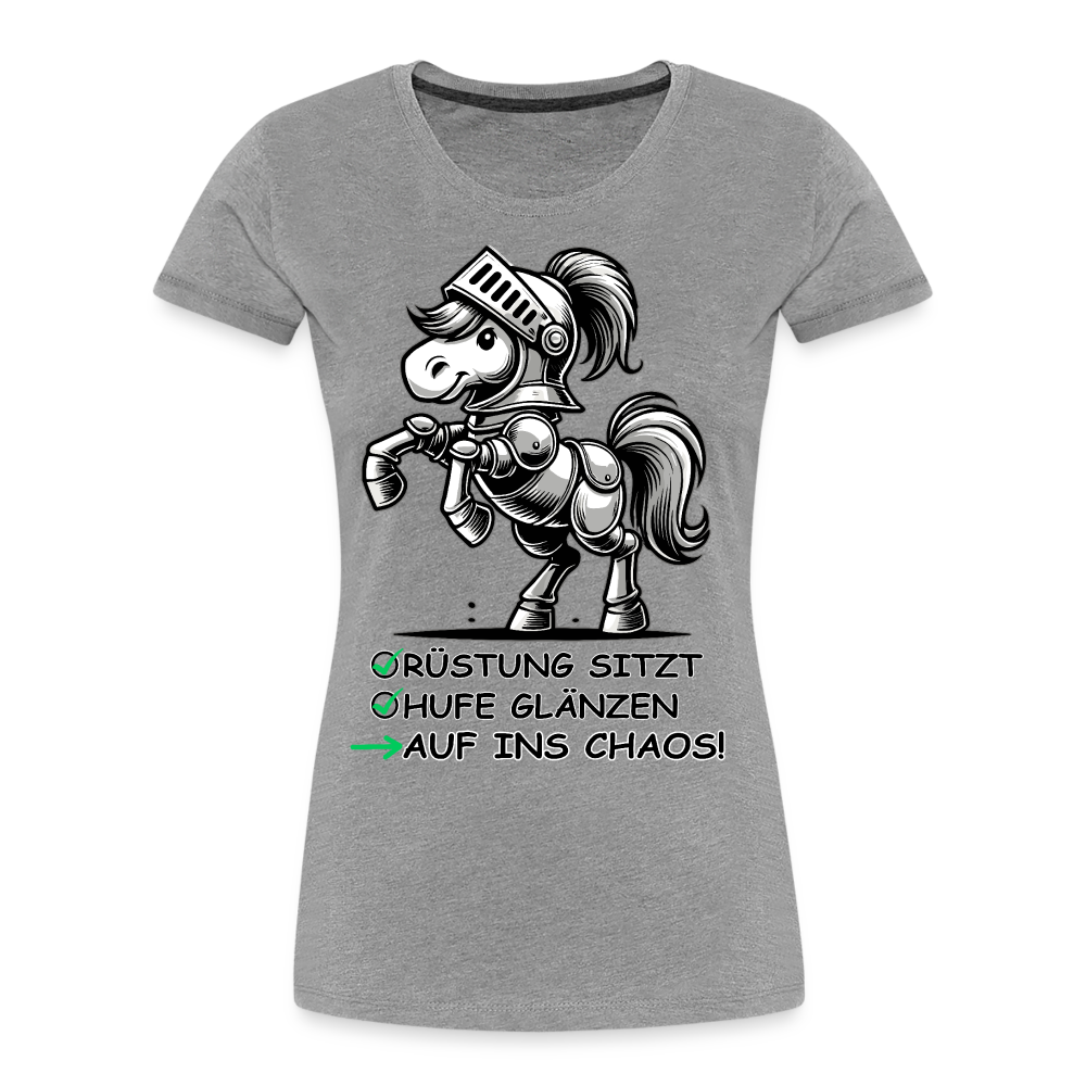 Auf ins Chaos! - Frauen Bio T-Shirt - Grau meliert