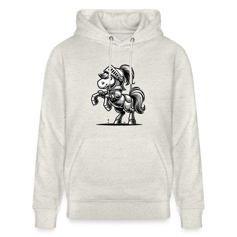Ritterpferd - Unisex Bio-Hoodie - Beige meliert