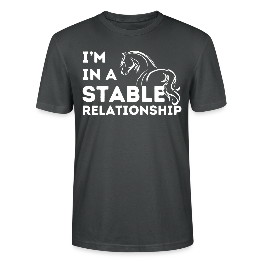 I'm in a STABLE Relationship - Unisex Bio T-Shirt - Anthrazit