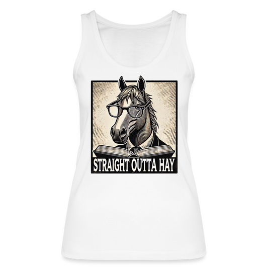 Straight Outta Hay - Frauen Bio Tank Top - Weiß