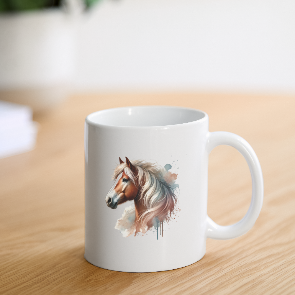 Haflinger Aquarell - Tasse - Weiß