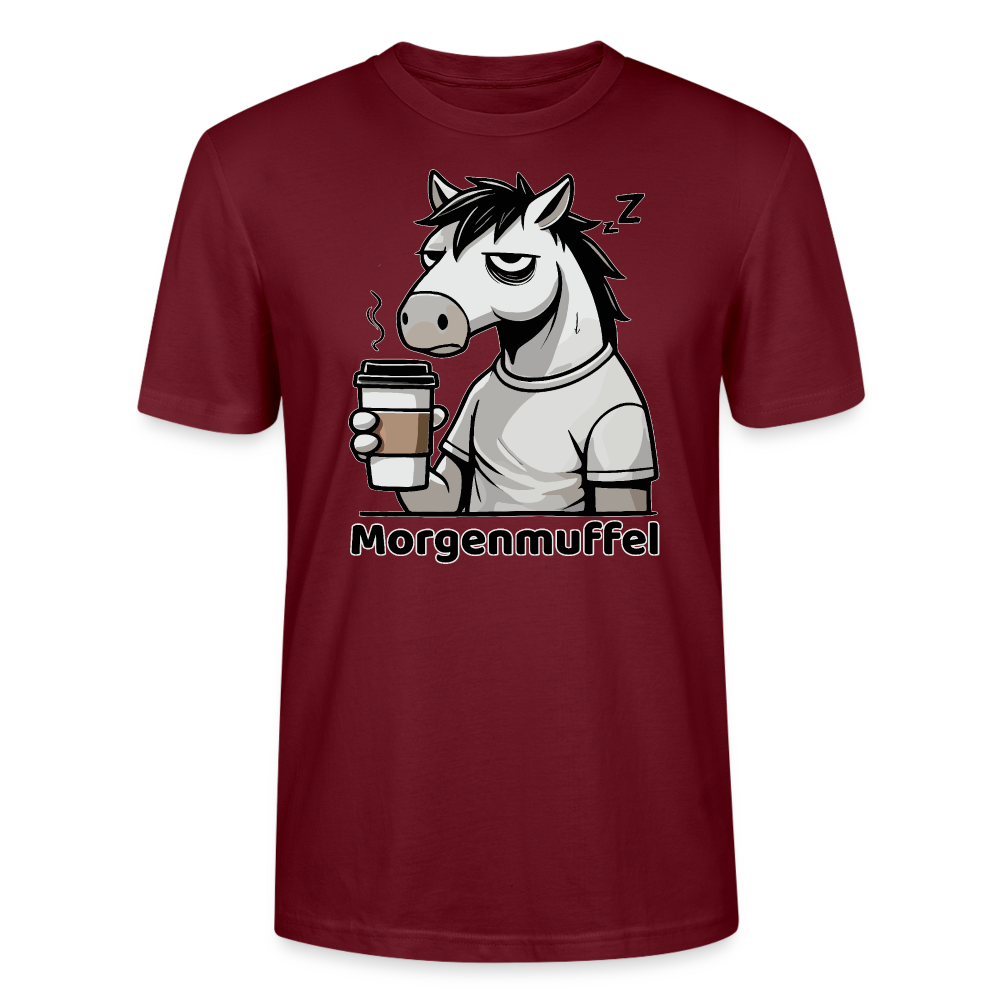Morgenmuffel - Bio Unisex T-Shirt - Burgunderrot