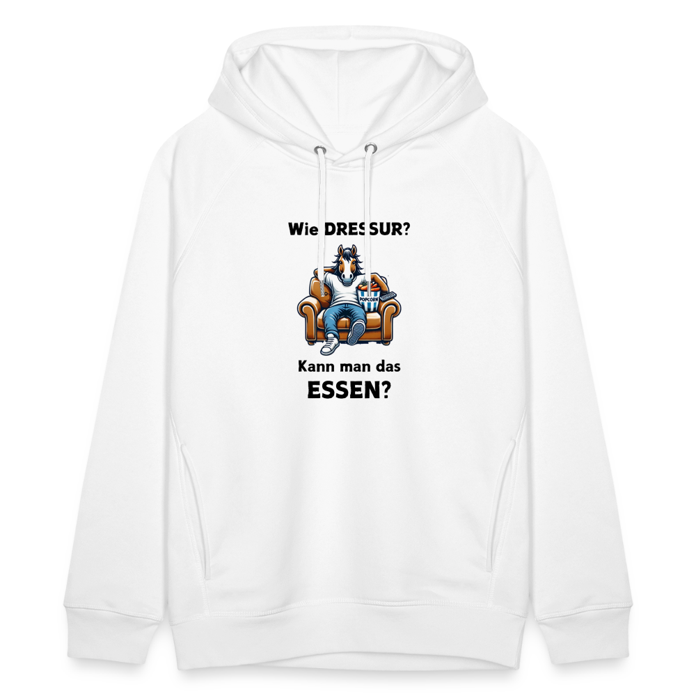Wie DRESSUR? Kann man das ESSEN? - Unisex Bio Hoodie - Weiß