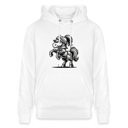 Ritterpferd - Unisex Bio-Hoodie - Weiß